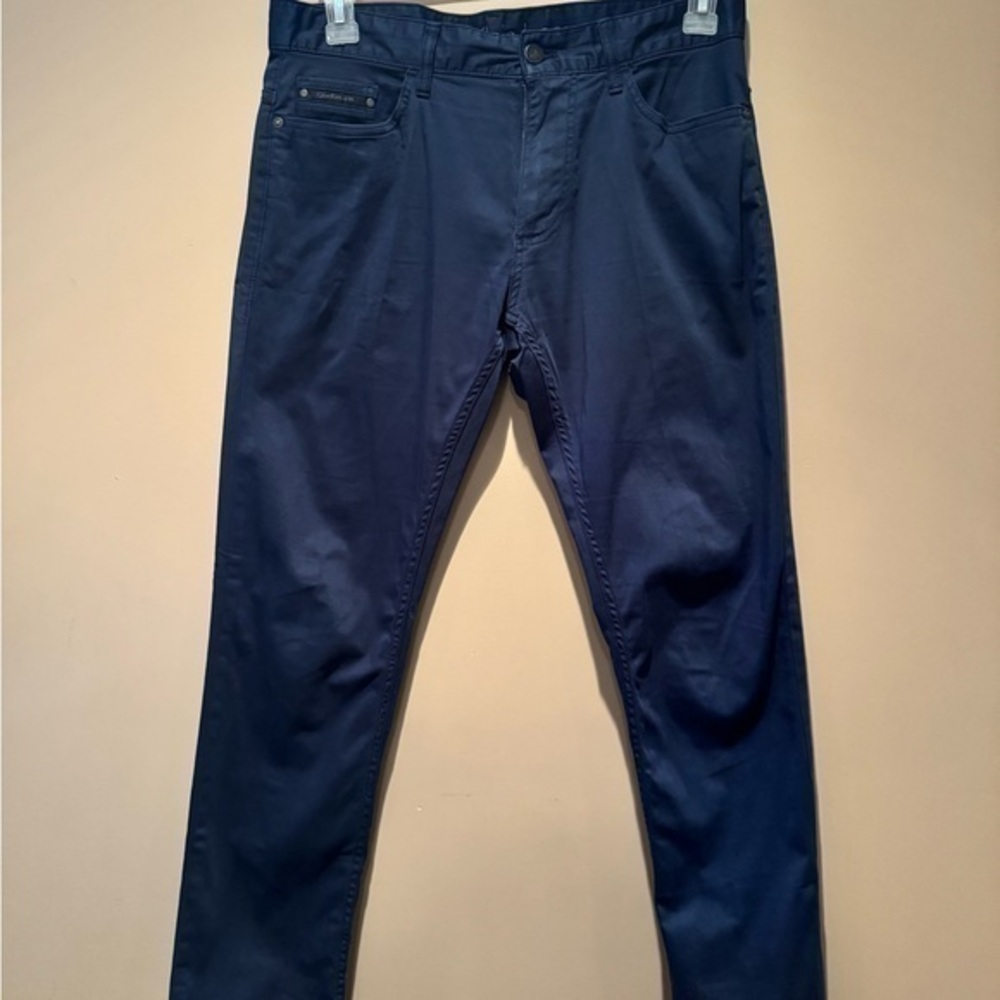 Calvin Klein Blue Slim Pants with Classic Fit